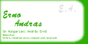 erno andras business card
