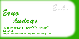 erno andras business card